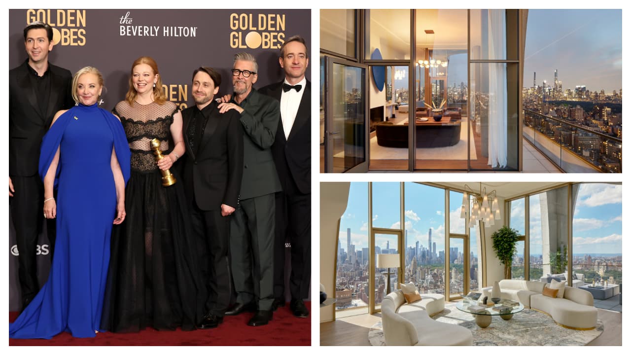 “Succession” filmed part of the show from a triplex penthouse on Manhattan’s Upper East Side that sold for nearly $25 million last year.
COMPOSITE: GETTY IMAGES; SEAN HEMMERLE